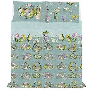 Italian Bed Linen JOLIE Bedsprei en kussenslopen met digitale print, voor tweepersoonsbed