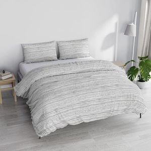 Italian Bed Linen Bedrukte kleuren Beddengoedset Made in Italy, Strraits taupe, tweepersoonsbed