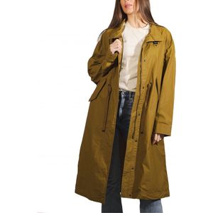 Blauer, Mantels, Dames, Bruin, L, Katoen, Katoenen Blazer met Rits- en Veter Sluiting