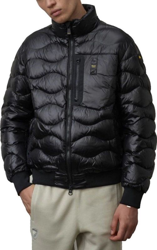 Blauer - Wave - Gewatteerd Donsjack - Zwart - Vaste Capuchon