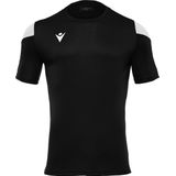 Macron - Polis Shirt - Korte Mouw - Zwart / Wit - Voor Kinderen