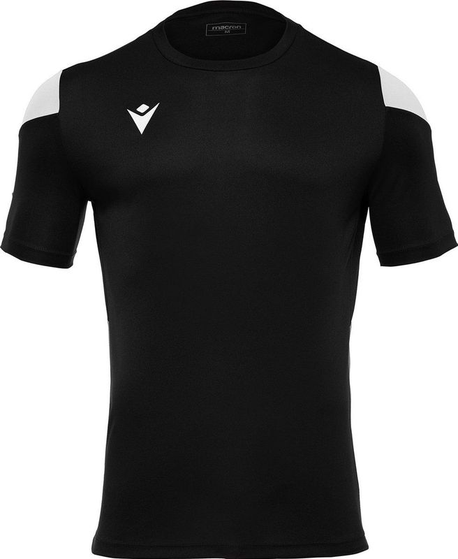 Macron - Polis Shirt - Korte Mouw - Zwart / Wit - Voor Kinderen