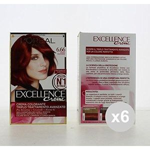 Set 6 EXCELLENCE 6,66 donkerblond rood Pro kleur permanent