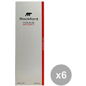 Set 6 Rockford douche heren sport 400 ml. Zeep en cosmetica.