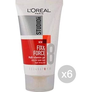 Studio Set met 6 gel Iper/rood 150 messa en haarkam, meerkleurig, eenheidsmaat