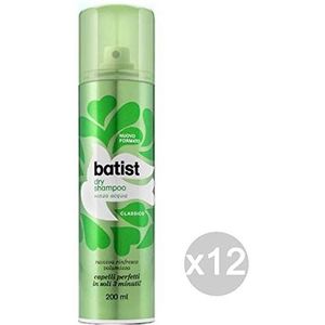 Batist Shampoo Secco Spray 200 klassiek groen verzorging en haarbehandeling, meerkleurig, 12 stuks