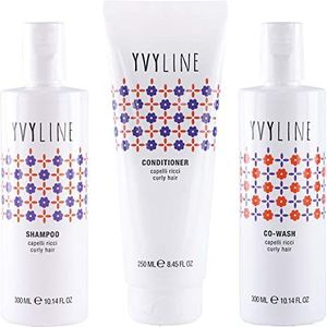 YVYLINE Curly Girl Methode voor krullend haar shampoo + Co-Wash voor krullend haar + conditioner voor zacht, gehydrateerd haar, licht, glanzend en gemakkelijk te kammen, 3-delige set