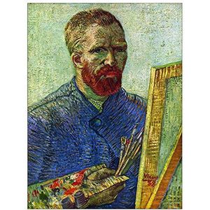 ArtPlaza Van Gogh Vincent Zelfportret, voorkant, decoratieve panelen, hout, meerkleurig, 60 x 1,8 x 80 cm