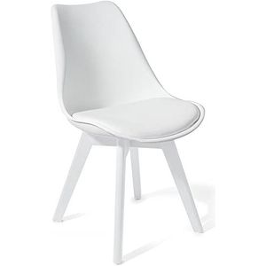 Oresteluchetta Set van 4 stoelen Smart Full White, polypropyleen, wit, H 81 x B 49 x D 54, 4 stuks