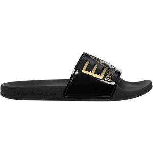 EA7 Slipper - Zwart - Goud - Polyester - Rubber