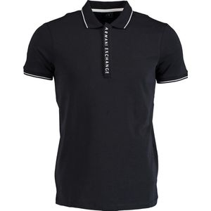 Armani Exchange - 8NZF71ZJH2Z1510 - Polo - Marineblauw - Katoen - Korte Mouwen
