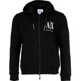 Sweatshirt Met Capuchon Met Rits En Bedrukking