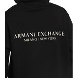 Armani Exchange, Sweatshirts & Hoodies, Heren, Zwart, L, Katoen, Zwarte heren hoodie