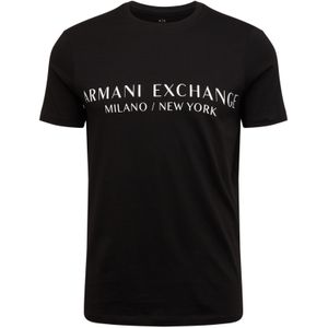Armani Exchange - Heren T-shirt - Zwart - Katoen - Korte Mouwen