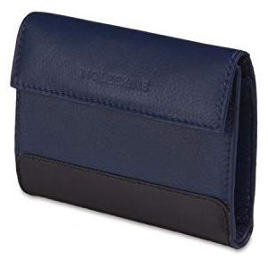 Moleskine Classic Match Portemonnee, opvouwbaar, lederen portemonnee, drievoudige portemonnee met portemonnee en 3 creditcardvakken, saffierblauw, 11 x 3 x 8,5 cm, saffierblauw