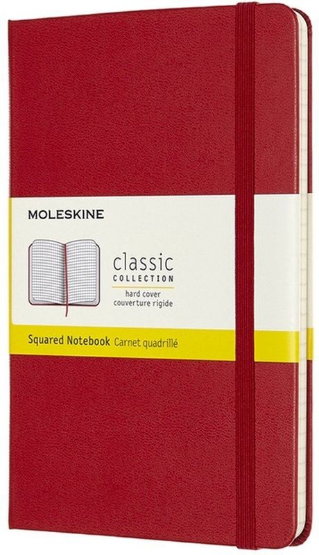 Moleskine Notizbuch Medium 11,5x18cm kariert Hardcover 104 Blatt schar