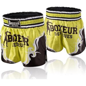 Boxeur Kickboks Broekje Muay Thai Short Tribal Symbols Geel - S