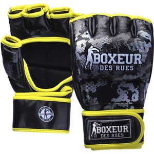 Boxeur Des Rues BXT-5218 Mma-handschoenen van kunstleer, zwart, M