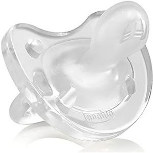 Chicco - PhysioForma Fopspeen - Zachte Siliconen Speen - Ondersteunt de Fysiologische Ademhaling - Vanaf 6-16 Maanden - Transparant