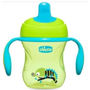 Chicco Drinkbeker Training Cup Junior 200 Ml Siliconen Blauw