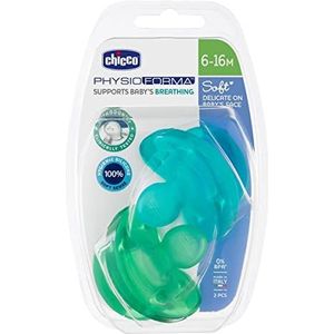 Chicco Physio Soft Blue fopspeen 6-16 m 2 st