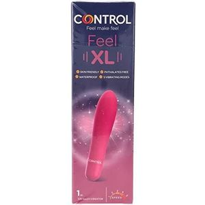 Control Feel XL - Vaginalvibrator - 5 verschillende trillingen - vrij van ftalaten en zware metalen - gemakkelijk te reinigen - medische silicone zacht - waterdicht - licht voor in het donker