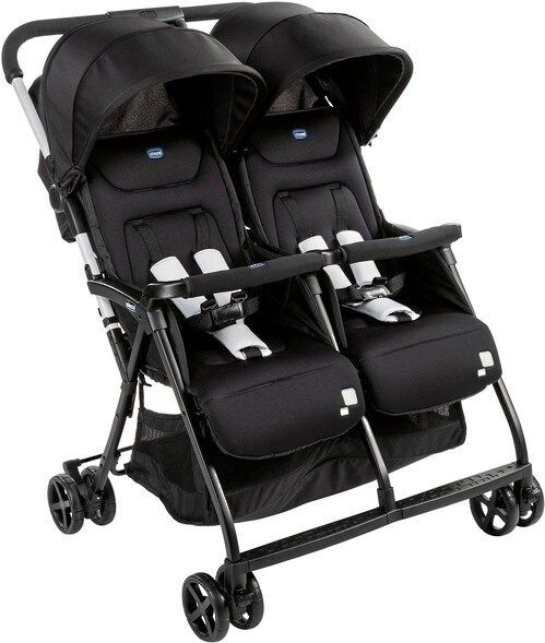 Dubbele Kinderwagen Ohlala' Twin CHICCO Black Night