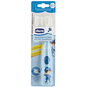 Chicco Elektrische tandenborstel blauw met verwisselbare batterij en reserveborstelkop