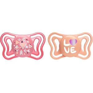 Chicco Fysioform van licht, siliconen fopspenen, 16-36 maanden, siliconen fopspeen licht, ergonomische vorm, ondersteunt de juiste mondontwikkeling, roze, 2 stuks
