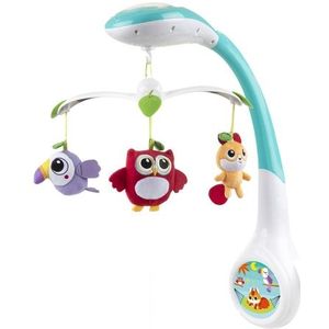 Muziekmobiel - Magic Forest - Pluche Dieren - 7 Melodieën - Kleurprojector