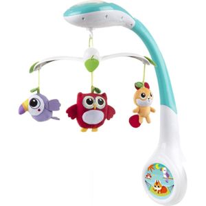 Muziekmobiel - Magic Forest - Pluche Dieren - 7 Melodieën - Kleurprojector