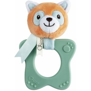 My Sweet Doudou Rode Panda Bijtring, bijtring in de vorm van een panda, met zachte kunststof ring, gemakkelijk vast te pakken, verlichting tijdens de tandjes van de baby, 3-18 maanden