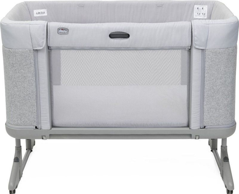 Chicco - Next2Me Forever - Meegroeiwieg - Grijs - Ademend Materiaal