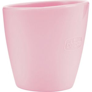 CHICCO Easy Mug, Petite Tasse en Silicone avec Bord Incliné, Facile pour les Petits enfants pour Ne Pas Renverser Le Liquide, Flexible et Facile à Nettoyer, 6 Mois+, Rose