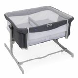 Chicco Next2Me Twins, Extra bed voor kinderbedden voor tweelingen, 2 matrassen, logeerbed met één hand te openen, in hoogte verstelbaar, verstelbaar met 11 hoogtes, Twin, 0 m.