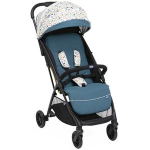 Chicco Glee lichtgewicht buggy, praktisch en lichtgewicht, automatische sluiting, brede en comfortabele zitting, wielen van hoge kwaliteit, verstelbare rugleuning, zonnekap, tot 22 kg, groen