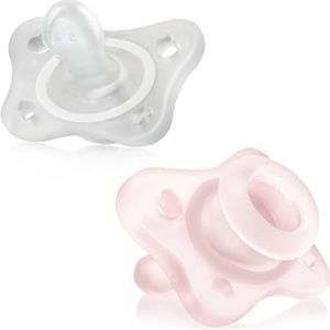 Chicco Physio Forma Mini Soft 0-2m fopspeen 0-2m Pink/Transparent 2 st