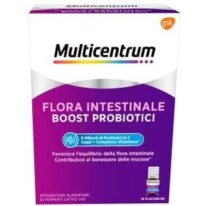 Multicentrum Duobiotic, voedingssupplementen met levendige melkproducten en vitamine-complex, formule voor het welzijn van de intest, 16 flessen