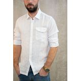 REPLAY - Hemd - Wit - Linnen