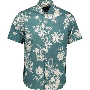 Replay - Overhemd - Korte Mouwen - Allover Bloemen Patroon - Wit