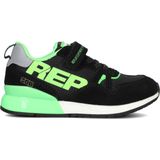 REPLAY Shoot Jr suède sneakers zwart/groen