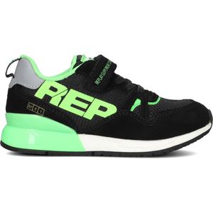 REPLAY Shoot Jr Suède Sneakers Zwart/Groen