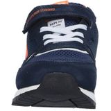 REPLAY Shoot Jr Suède Sneakers Blauw/Oranje
