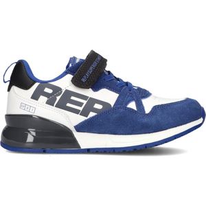 REPLAY Shoot Jr Suède Sneakers Blauw/Wit