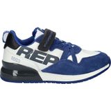 REPLAY Shoot Jr Suède Sneakers Blauw/Wit
