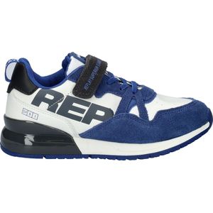 REPLAY Shoot Jr suède sneakers blauw/wit