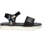 Replay - Sandaal - Zwart - Metallic - Klittenband Sluiting