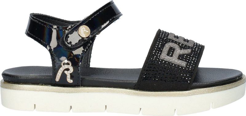 Replay - Sandaal - Zwart - Metallic - Klittenband Sluiting