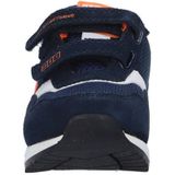 REPLAY Shoot Kid Suède Sneakers Donkerblauw/Oranje