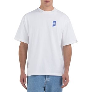 Wit Effen Katoenen T-Shirt Met Korte Mouwen